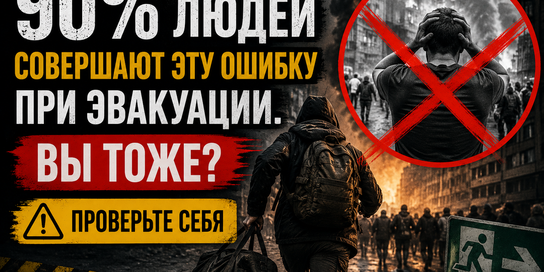 90% людей совершают эту ошибку при эвакуации. Вы тоже? Проверьте себя