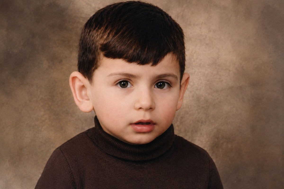 It's me. I'm about 3-4 years old in this photo.