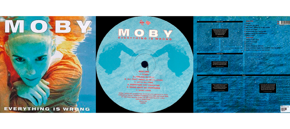 Альбом Moby - Everything is Wrong. Издание на виниле. Источник: www.discogs.com