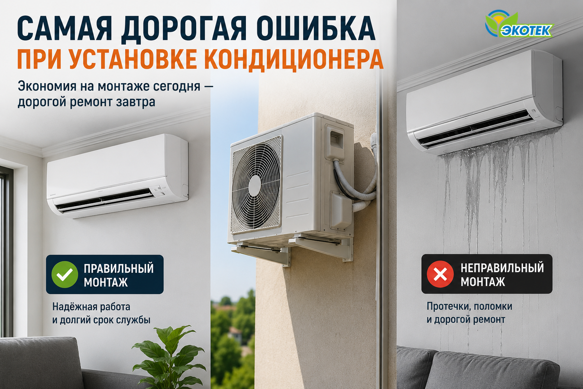 Экотек. Монтаж кондиционеров и вентиляции в Туле
