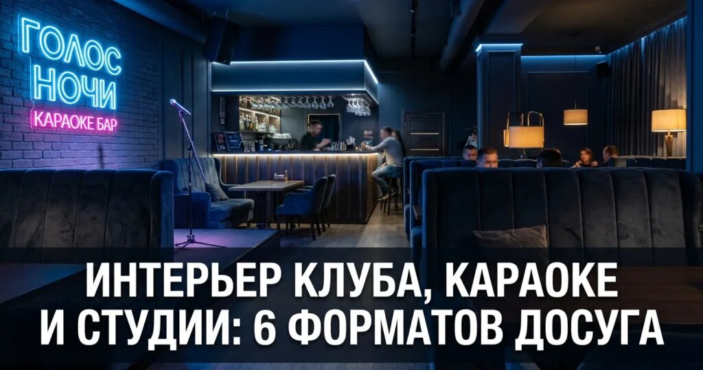 Интерьер клуба, караоке и студии: 6 форматов досуга