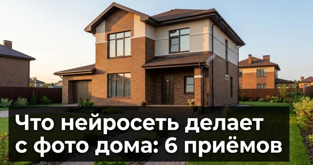 Что нейросеть делает с фото дома: 6 приёмов — от реставрации до зимы