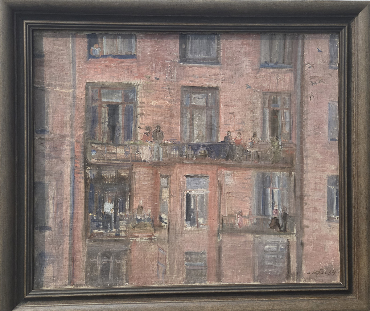 Александр Лабас. Дом на Мясницкой улице. 1934 холст, масло