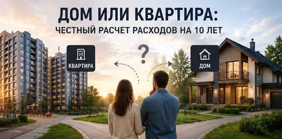 Дом или квартира: честный расчет расходов на 10 лет