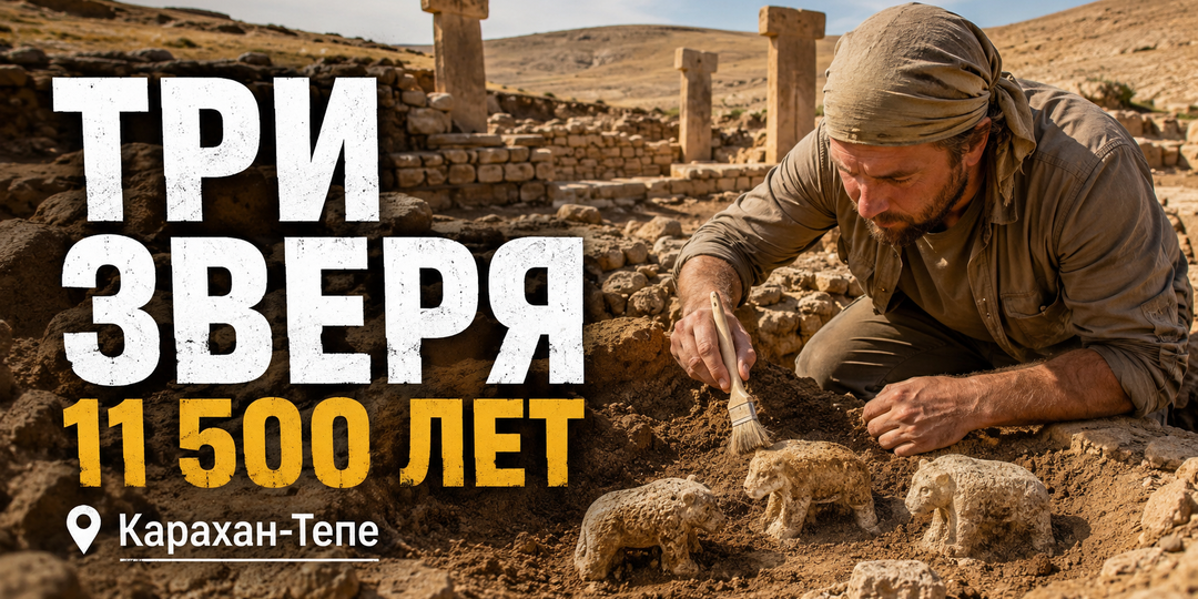 Археологи нашли трёх каменных зверей: почему находка возрастом 11 500 лет удивила учёных