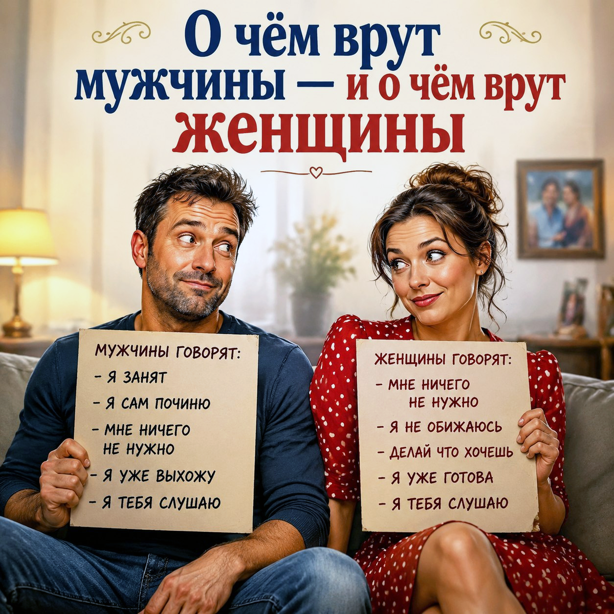 О чём врут мужчины — и о чём врут женщины