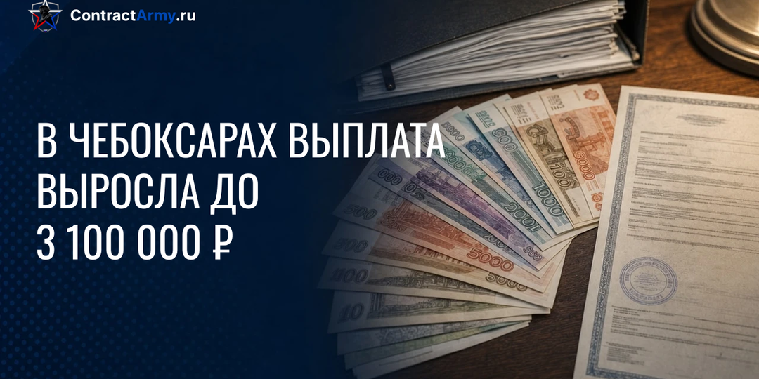 В Чебоксарах единовременная выплата выросла до 3 100 000 ₽ — по данным регионального военкомата