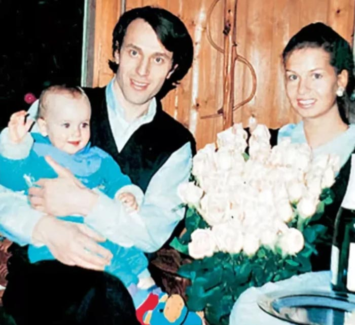 Руслана Байсаров и его первая жена - Татьяна Ковтунова, фотомодель. Поженились в начале 1990-х годов