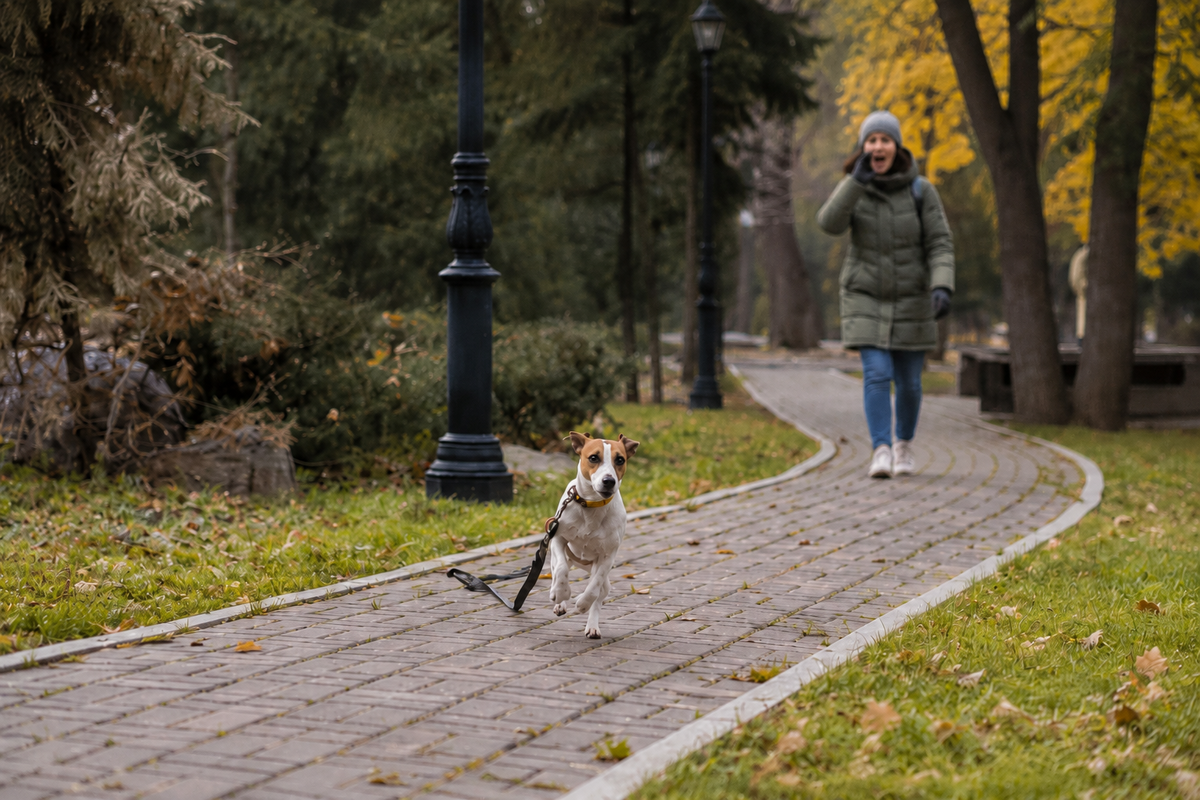 Собака не слушается на улице и убегает