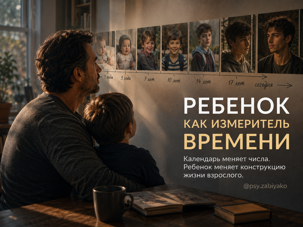 Календарь просто меняет числа. Ребенок меняет саму конструкцию жизни взрослого