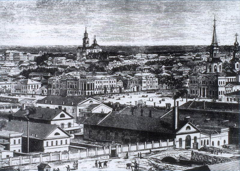 Гравюра Екатеринбурга