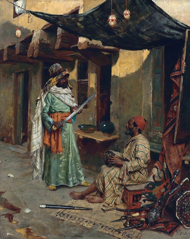     Рудольф Эрнст. Продавец оружия. 1885   
undefined