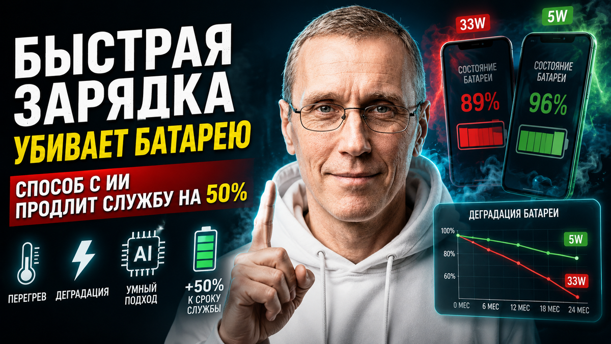 как продлить службу батареи на 50%