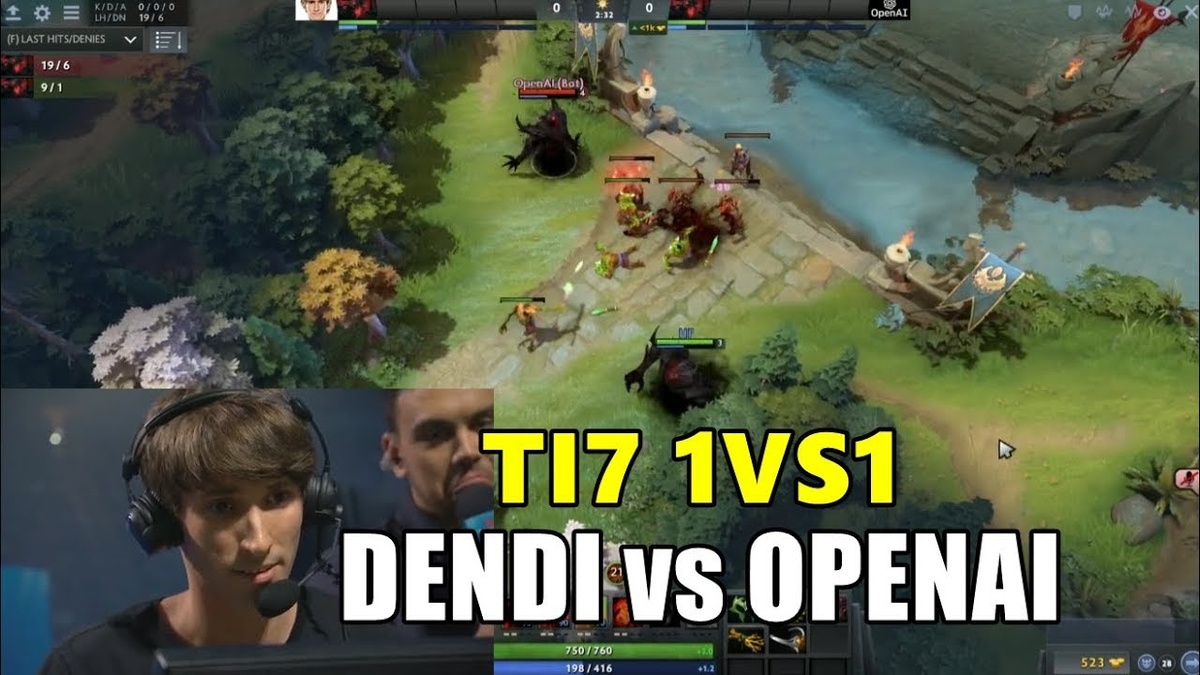 Киберспортсмен Dendi (Данил Ишутин) сыграл два матча против искусственного интеллекта
