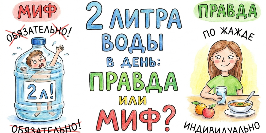 2 литра воды в день: почему это правило работает не так, как вы думаете