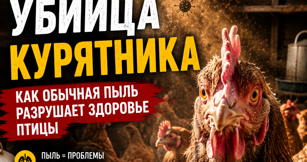 🌫️ Тихий убийца курятника: как обычная пыль разрушает здоровье птицы