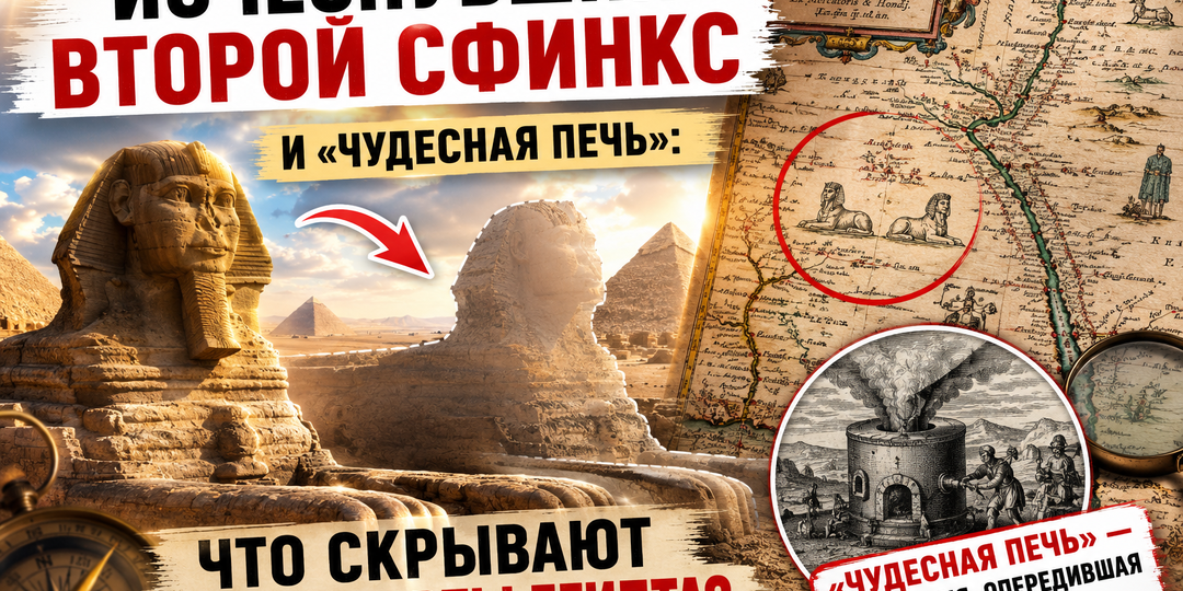 ПРОПАВШИЙ ДВОЙНИК СФИНКСА И ЗАБЫТАЯ «ЧУДЕСНАЯ ПЕЧЬ»: ТАЙНА, КОТОРУЮ СКРЫВАЮТ СТАРЫЕ КАРТЫ ЕГИПТА