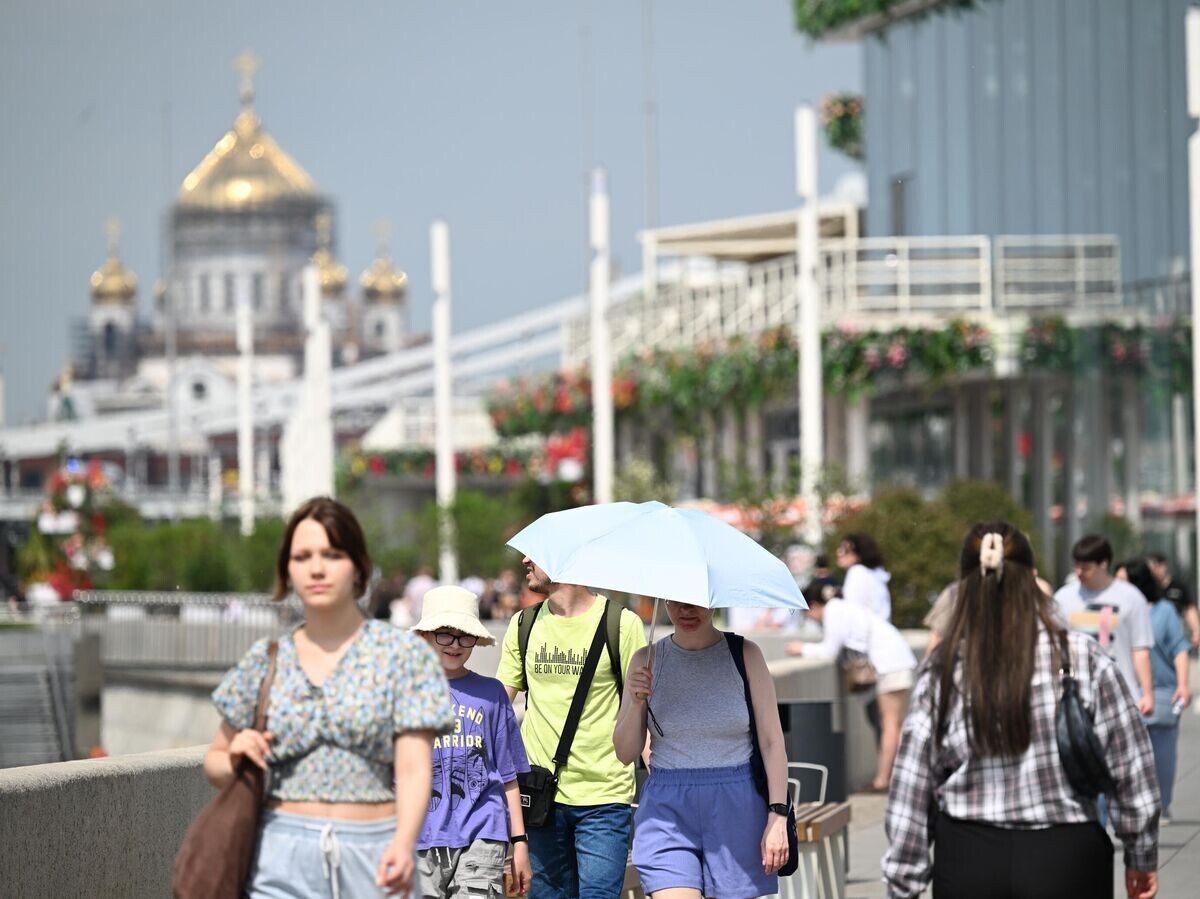    Отдыхающие на Пушкинской набережной в парке Горького в Москве | © РИА Новости / Пелагия Тихонова