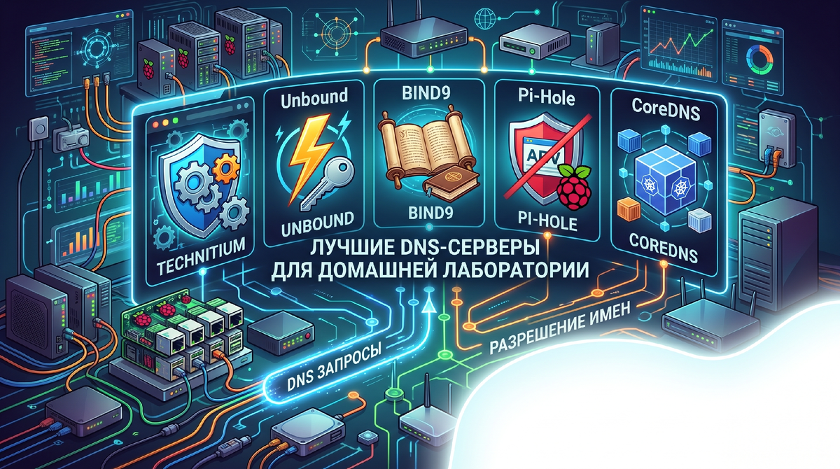 5 DNS-серверов для домашнего сервера, о которых вы должны знать в 2026 году