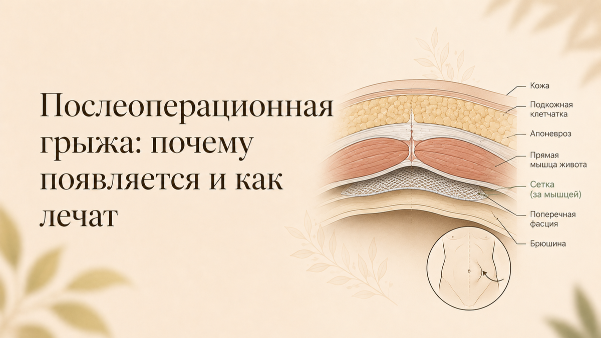 Послеоперационные грыжи - комплексная проблема, требующая серьезной оценки и совместного решения. Решение вопроса об операции в ситуациях послеоперационных грыж почти всегда индивидуальное, так как зависит от множества факторов, касающихся здоровья пациента