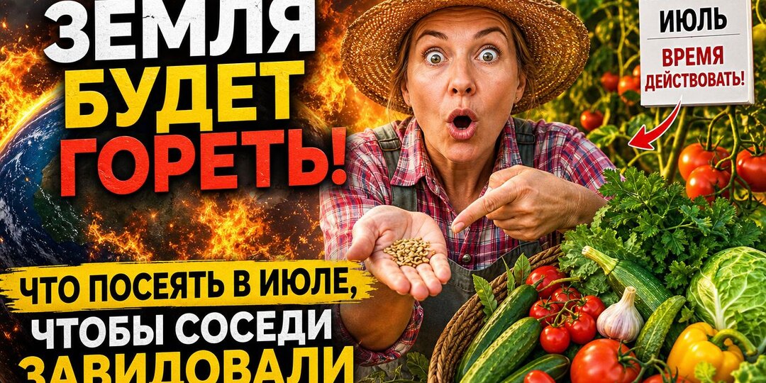 ЗЕМЛЯ БУДЕТ ГОРЕТЬ! ЧТО ПОСЕЯТЬ В ИЮЛЕ, ЧТОБЫ СОСЕДИ ЗАВИДОВАЛИ