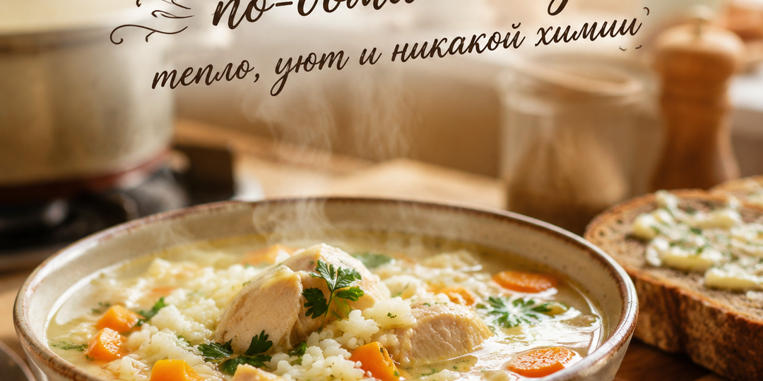 Куриный суп с рисом по-домашнему: тепло, уют и никакой химии