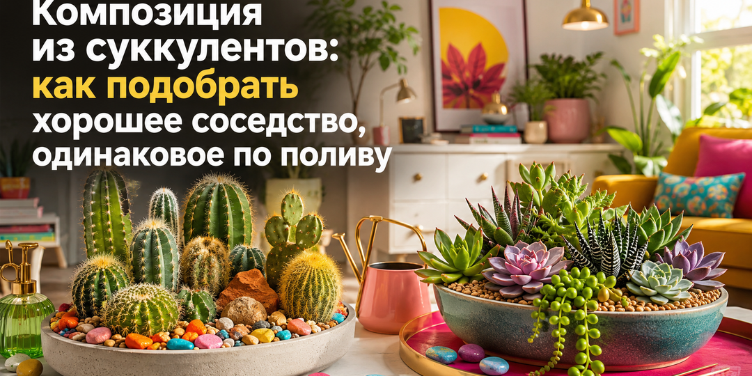 Композиция из суккулентов : как подобрать хорошее соседство, одинаковое по поливу