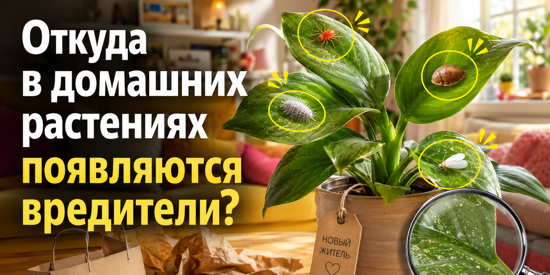 Откуда в домашних растениях появляются вредители?