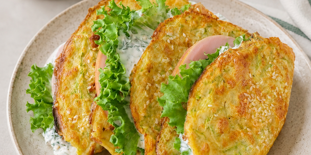 Кабачковые лепёшки-сэндвичи с начинкой на ваш вкус (подробный рецепт)