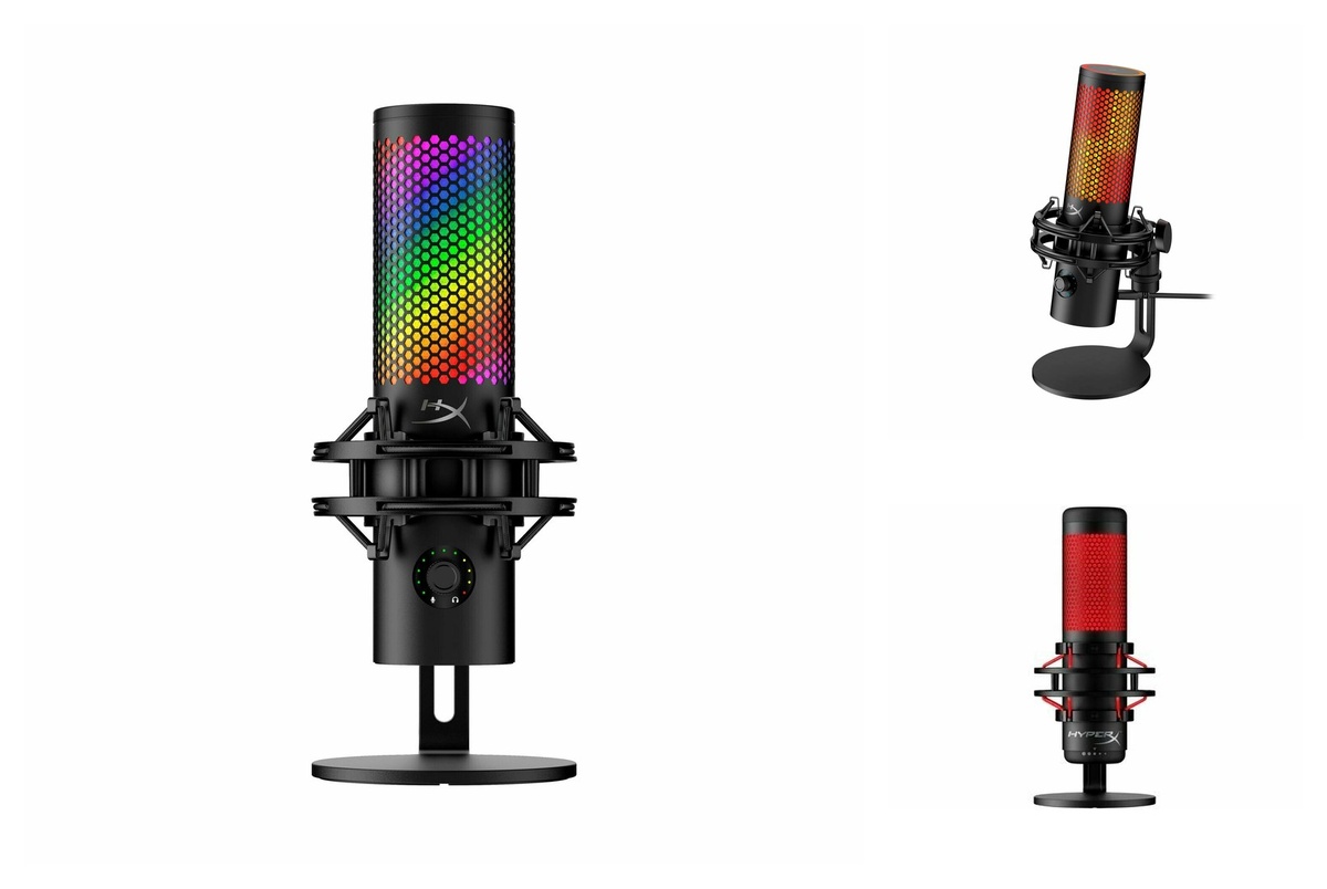 Микрофон HyperX QuadCast 2S RGB, USB, для стрима, с подсветкой, чёрный