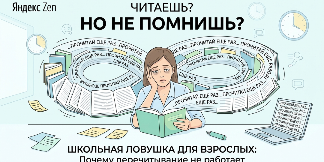 Почему школьная привычка „прочитай еще раз“ заставляет взрослых тратить годы на учебу впустую