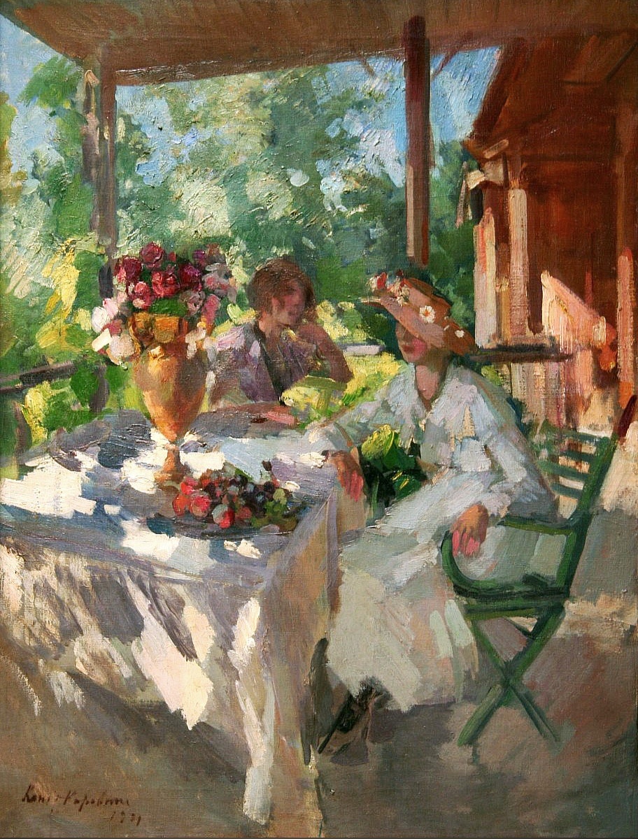 Коровин Константин Алексеевич, Две дамы на террасе