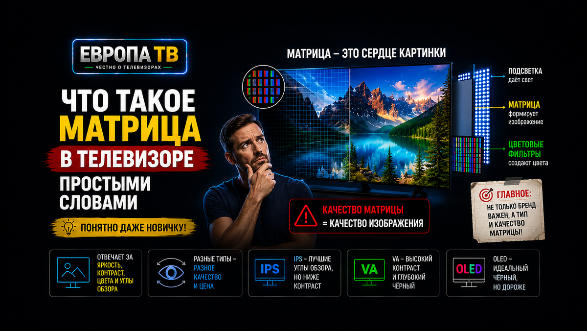 Что такое матрица телевизора?