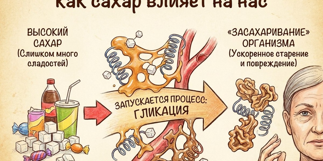 Как сахар влияет на нашу кожу