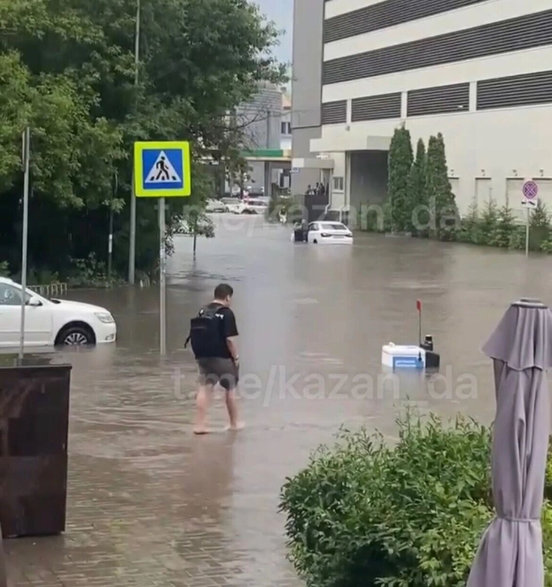    Роботы-доставщики на затопленных дорогах   Соцсети