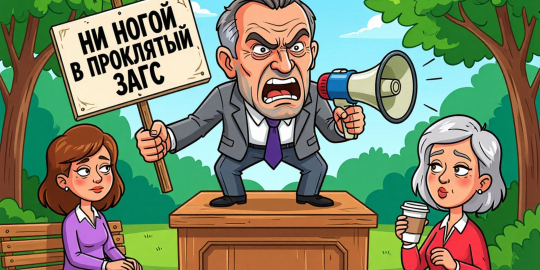 НИ НОГОЙ В ПРОКЛЯТЫЙ ЗАГС!!!! Потому что жену в браке тоже бить нельзя.