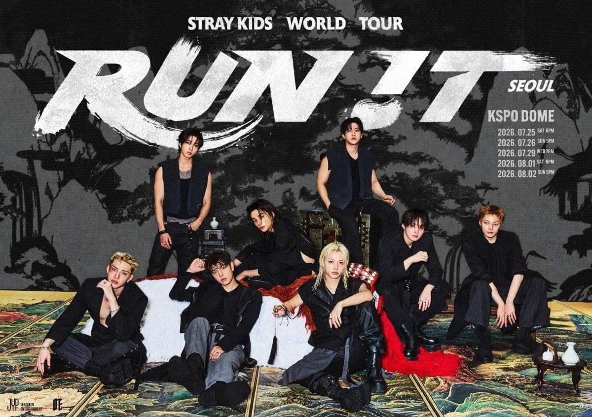 Афиша концерта группы Stray Kids «RUN IT» в Сеуле / Фото предоставлено JYP Entertainment