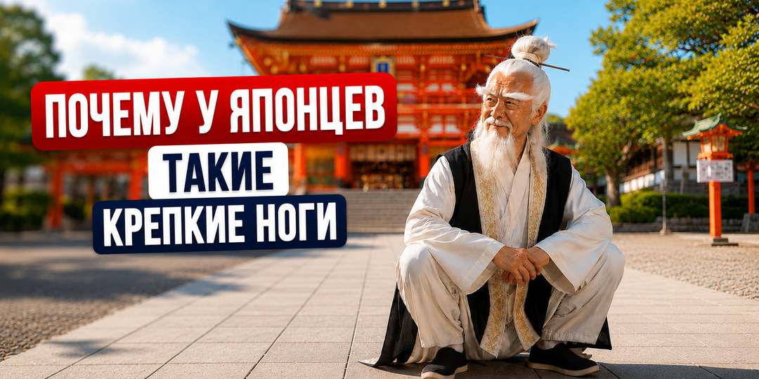Почему у японцев крепкие ноги даже в 80? Всего 5 упражнений, которые они делают каждый день