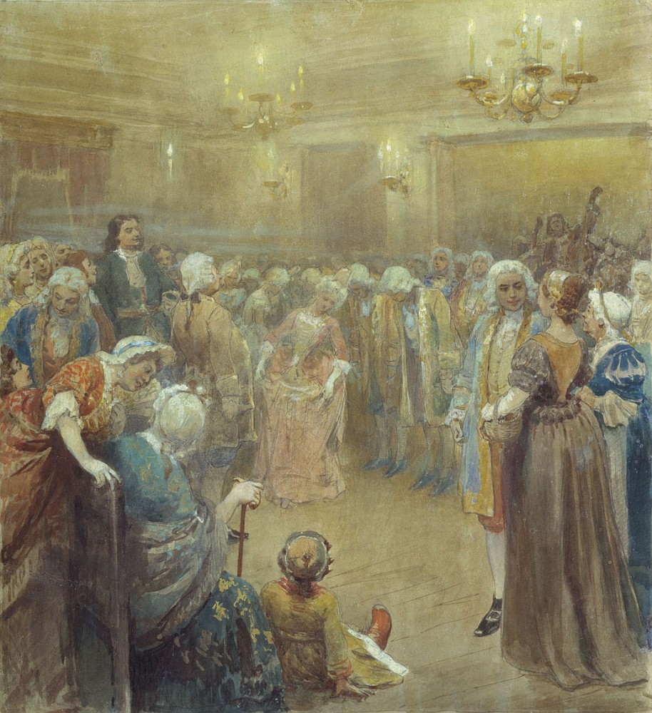 Лебедев К., Ассамблея при Петре I. Источник: aria-art.ru