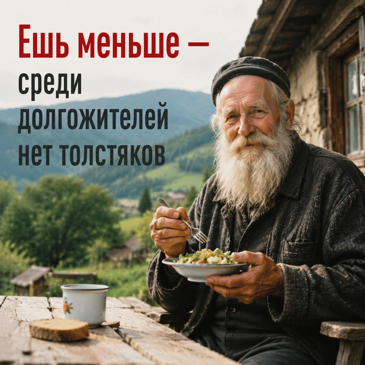 Ешь меньше — среди долгожителей нет толстяков