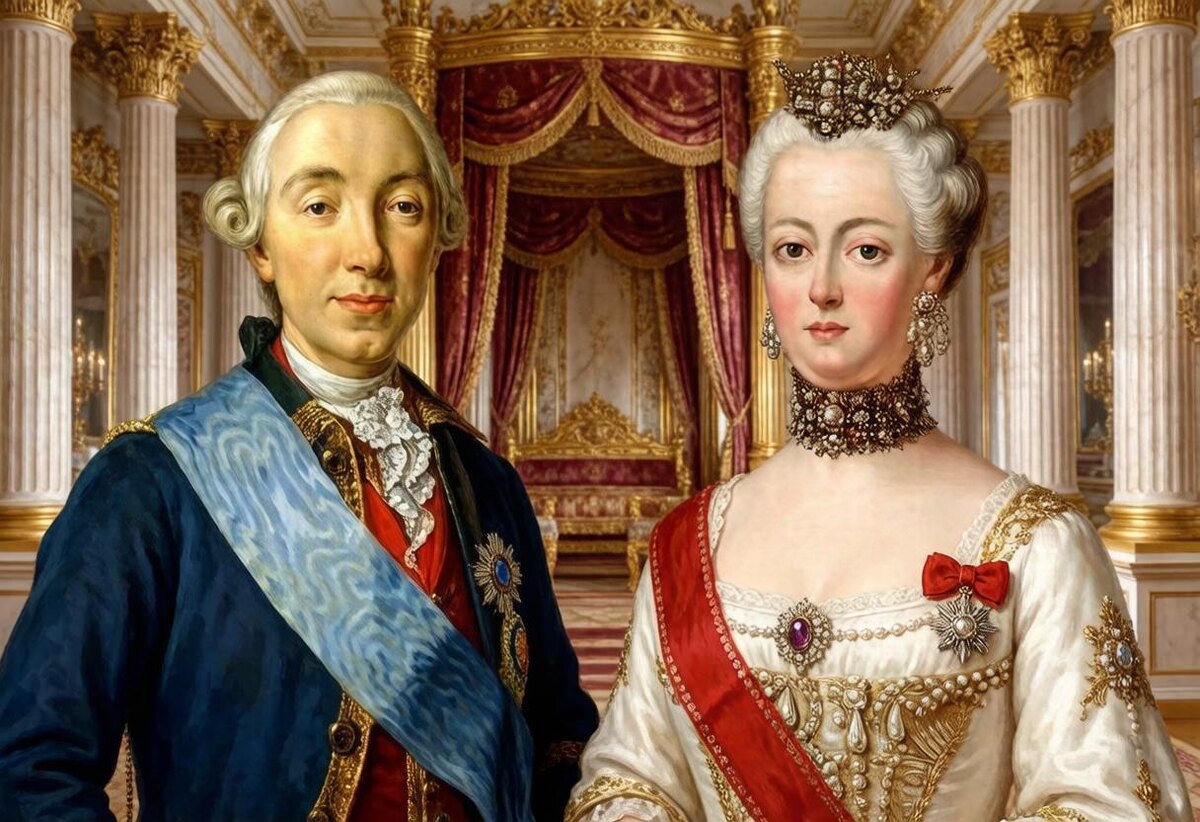 Пётр III и Екатерина II