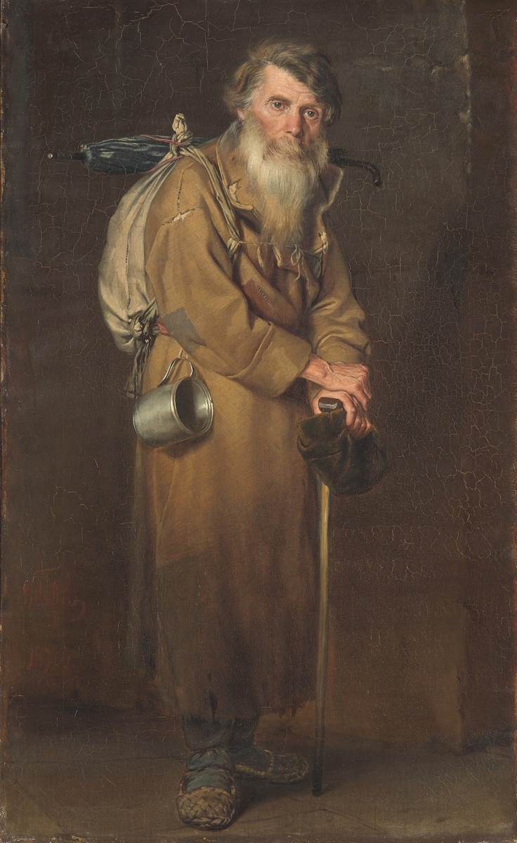 Василий Перов. «Странник». 1870. Холст, масло. Третьяковская галерея, Москва. Авторство: Василий Григорьевич Перов. https://www.tretyakovgallery.ru/collection/strannik/, Общественное достояние, https://commons.wikimedia.org/w/index.php?curid=16043146