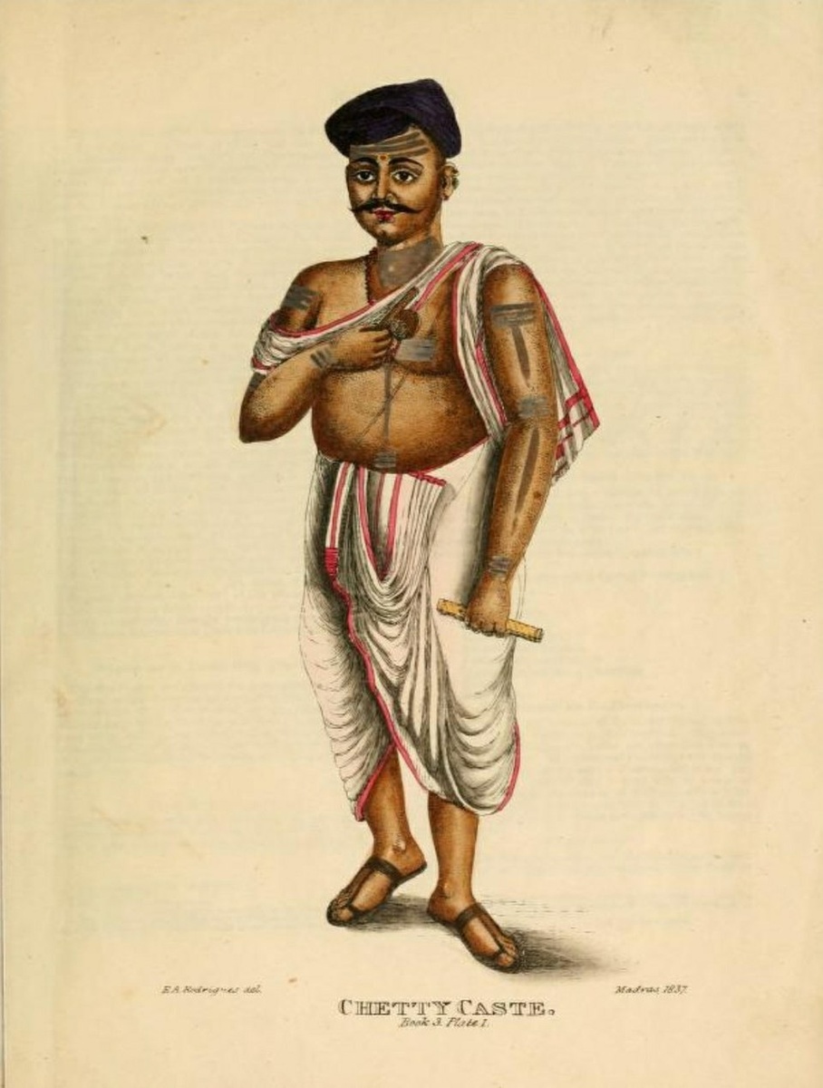 Купец-четтиар (из варны вайшьев) из Мадраса, 1837 г.; Нарендра Моди
