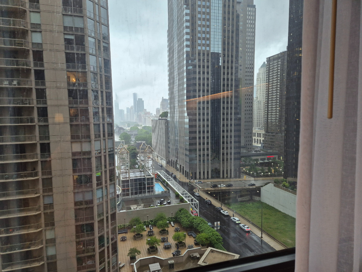 отель Hyatt,  вид из окна номера, Чикаго 