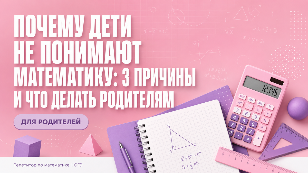 Причины непонимания математики детьми, рекомендации родителям