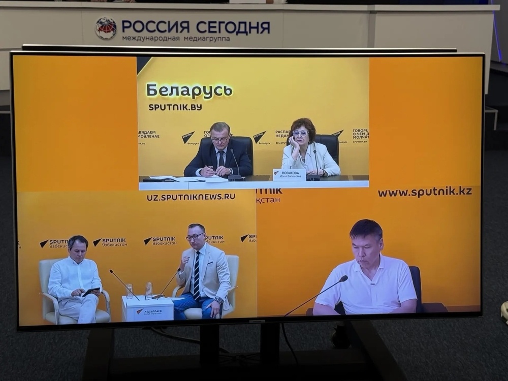    В мероприятии по видеосвязи принимали участие представители Узбекистана, Беларуси и Казахстана. Источник фото: Союз журналистов СНГ