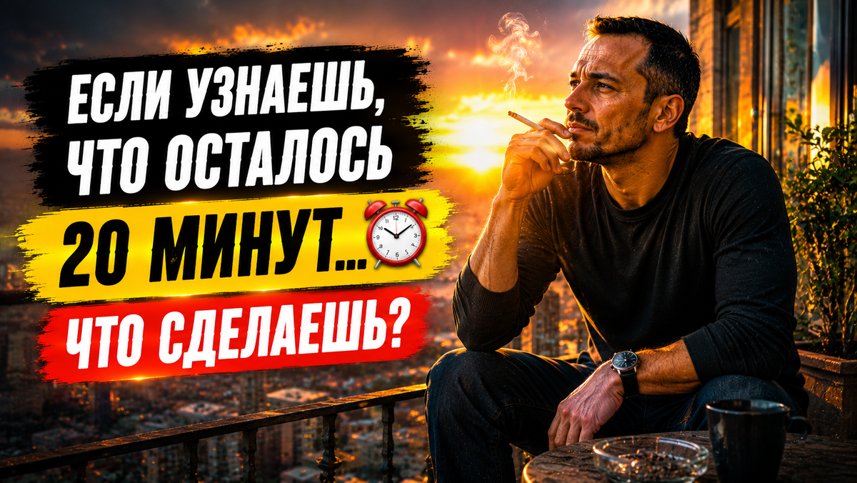 😳 Если бы вам сказали, что жить осталось 20 минут... Что бы вы сделали?