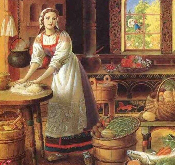Русская девушка крестьянка (картинка из открытого источника Яндекс).