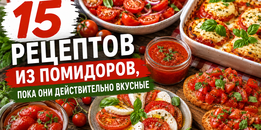 15 рецептов из помидоров, пока они действительно вкусные