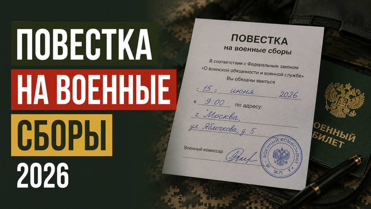 Повестка на военные сборы 2026
